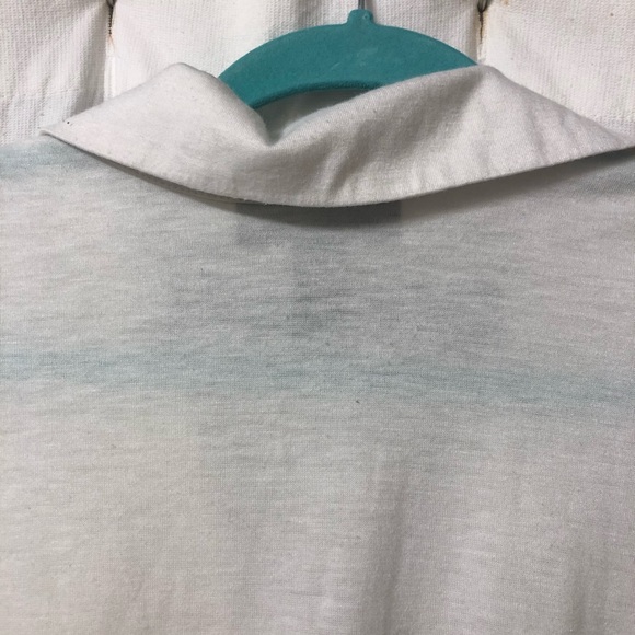 Sheer White Button Down Blouse w/ Studded Collar - Picture 9 of 9